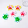 Brincos de Stud Florais Frescos Coloridos com Gota de Óleo Pintada à Mão Estilo Boêmio Exagerado Personalidade Versátil para Férias