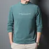 Suéter de manga comprida com gola alta parcial masculino primavera e outono slim fit camiseta casual para usar por baixo 2023 nova camiseta para usar por baixo outono e inverno