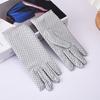 Guantes de Polipiel Elástica de Lunares para Mujer Temporada de Primavera, Guantes Finos de Protección Solar para Ciclismo, Deportes, Manipulación de Joyería y Danza