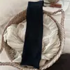 Meias Finas de Lã Macia para Panturrilha Femininas Outono Inverno Aconchegantes e Quentes Meias Longas Femininas Cor Sólida Sem Costura Meias Altas para Botas