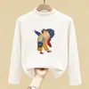 Roupa de baixo infantil com forro de fleece para outono e inverno 2026, novo estilo, blusa infantil de gola alta curta, camiseta de manga comprida para usar em camadas no outono e inverno