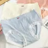 Transmissão ao vivo mais vendida calcinha feminina cintura média alta elasticidade alta canelada confortável virilha algodão puro antibacteriana estilo japonês controle de barriga calcinha triângulo