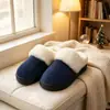 Pantuflas de felpa gruesa para el hogar de invierno, cálidas, cómodas, antideslizantes, para usar en interiores, suaves como las nubes, súper cómodas para pisar