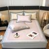 Conjunto de Três Peças de Mat de Seda de Gelo Estampado Digital Classe A Verão Espessado Antibacteriano Lavável Lençol de Cama de Luxo Acessível Mat para Ar Condicionado