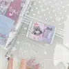 Álbum de cartões transparente estilo coreano A5 com asas de anjo, planner fosco feminino, armazenamento de quatro compartimentos para photocards de ídolos