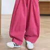 [Primavera] Pantalones Casuales Nuevos Estilo Niñas, Nuevo Algodón Denim Dopamina Versátil Plátano Estilo Coreano Pantalones de Pierna Ancha
