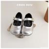 Xshx "Estilo Granja" Estilo Londres Zapatos de Cuero para Niños Primavera y Otoño Velcro Retro Horma Ancha [Zapatos de Wenzhou]