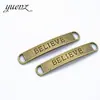 YuenZ DIY accesorios para joyería de aleación vintage plato BELIEVE conector 50 * 9MM S251