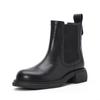 Botas Chelsea Huizumei de Couro Genuíno Solado Macio Casuais Versáteis Respiráveis Botas Curtas Femininas Cor Retro Polidas Botas Chelsea Curtas