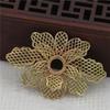 Pingente oco de cobre fundido Flor de Lótus 51*34mm material para grampo de cabelo Hanfu de noiva acessórios feitos à mão
