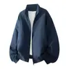 Jaqueta Enbu Masculina Primavera e Outono Nova Tendência Gola Alta, Jaqueta Top Casual Simples Versátil para Jovens