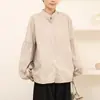 Novedad Otoño Ropa de Mujer Camisa Japonesa Rakuten para Mujer Mangas Abullonadas Petite Holgada Color Sólido Versátil Moda Top