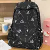 Mochila casual estilo coreano transfronteiriça, mochila escolar estudantil de grande capacidade, estampada, de alta aparência, mochila doce e fofa para homens e mulheres