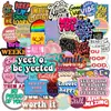 50 Pegatinas de Graffiti con Frases Inspiradoras en Inglés para Maleta, Motocicleta, Maleta de Viaje, Cuaderno, Pegatinas Impermeables
