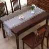 Corredor de Mesa de Encaje para Mueble de TV, Mantel de Mesa de Centro Estilo Europeo, Corredor de Mesa de Tocador de Lujo Ligero, Tela Cubierta Larga Anti-Polvo para Zapatero