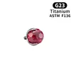 F136 Aleación de Titanio Tres Puntas Bola de Discoteca Piercing en la Lengua Aro para Labio G23 Bombilla Pequeña Joyería Corporal para Piercing Accesorios Arete