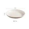 Prato de jantar popular de estilo nórdico transfronteiriço de trigo 20cm prato redondo para bolinho prato doméstico caixa de presente pode imprimir logotipo