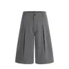 Elegantes Pantalones Casuales con Caída para Hombre, Shorts de Verano, Marca de Moda, Corte Holgado, Pantalones Versátiles de Pierna Ancha de Cinco Puntos