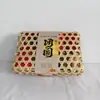 Empaque de regalo de pastel de luna del Festival de Medio Otoño, caja de regalo tradicional hecha a mano de alimentos y bocadillos, canasta tejida de bambú para souvenirs