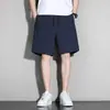 Pantalones Cortos de Seda de Hielo para Hombre Verano Delgados Sueltos Versátiles Transpirables de Secado Rápido Ropa Exterior de Verano Casual Talla Grande Pantalones de Longitud Media