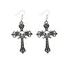 Aretes Transfronterizos Estilo Gótico Telaraña Cuervo Calavera Set de Aretes Punk Joyería Popular Europea y Americana Colgantes