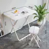 Escritorio y silla de estudio para niños personalizados de tamaño pequeño, no requiere instalación, escritorio plegable para dormitorio, silla de comedor portátil simple para puestos