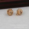 Hongxing Joyería DIY Color Oro 24K Cobre Conservación del Color 9.5*8.5mm Vaina de Loto Agujero Pasante Material Hecho a Mano Accesorios B1124