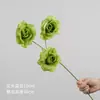 Flores artificiais em tons de verde, de haste única, para decoração de local de casamento, decoração de salão de casamento de luxo, arranjos florais de plástico