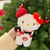 Nuevo Llavero de Peluche Original Hello Kitty Invierno Nuevo Conjunto Cálido Colgante de Bolsa de Regalo Gato Kt