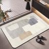 Alfombrilla Suave para Puerta de Baño de Barro de Diatomeas Moderna y Sencilla Alfombrilla de Piso Antideslizante de Secado Rápido para Baño Alfombrilla Absorbente para Pies