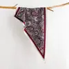 Pañuelo de Seda Triangular con Estampado Paisley Vintage para Mujer 2026 Nuevo Color-Block Versátil Pañuelo para el Cuello Cuadrado Decorativo Multifuncional Protector de Cuello