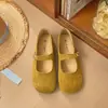 Zapatos de mujer retro estilo francés Mary Jane poco profundos, nuevo modelo de verano, ultrasuaves, versátiles con faldas, zapatos Boken, bailarinas planas
