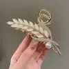 Grampo de Tubarão Grande Orelha de Trigo de Alta Qualidade Elegante Grampo de Cabelo para Nuca Grampo de Cabelo Feminino 2023 Novos Acessórios de Cabelo Adorno de Cabeça