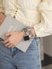 Correa trenzada de perlas vintage para Apple Watch Apple Watch iwatch8 Generación 7 Enviar anillo para el pelo del mismo estilo