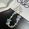 Corrente para Celular com Pingente de Câmera CCD, Pulseira Colorida Estilo Ins com Sino de Vento Flor para Meninas, Acessório Curto de Corrente de Contas Feito à Mão