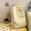 Nova Mochila de Bolinhas, Estilo Fresco para Alunos do Ensino Fundamental e Médio, Mochila Casual Grande Capacidade Personalizada Estilo Floresta para o Dia a Dia