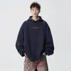 Sudadera con capucha de punto, estilo coreano, de marca moderna, ajuste holgado, con bordado de letras personalizado, para jóvenes, Otoño/Invierno 2026
