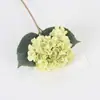 Nova Flor Artificial de Hortênsia de Galho Único DIY com Folhas para Decoração de Casa, Hotel, Casamento e Interior Venda por Atacado