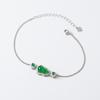 Nalan Plata S925 Fresco y Dulce Estilo Ins Diseño Nicho Exquisito Calcedonia Incrustada de Diamantes Pulsera de Calabaza S7599