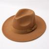 Sombrero de Copa de Ala Ancha para Mujer con Lazo del Mismo Color Clásico Blanco y Negro Boda Iglesia Fotografía Sombrero de Jazz para Hombre