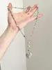 Diseño Único Collar de Perlas en Forma de Corazón, Uso en Capas Múltiples, Cadena de Cuello Elegante, Simple y Moderno, Cadena para Clavícula Personalizada para Mujeres