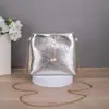 Bolso de Hombro Brillante Tejido Nuevo 2026 para Mujer, Bolso Cruzado Versátil de Moda de Verano, Bolso Cubo de Lujo Ligero, Mayoreo