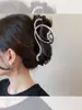 Pinza Grande de Metal Pinza para el Cabello Simple de Gama Alta para Mujeres Parte Posterior de la Cabeza Estilo Nuevo Pinza de Tiburón para el Cabello Pinza de Agarre para el Cabello Tocado