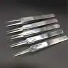 Pinzas de acero inoxidable punta simple DIY manuales para uñas pinzas industriales clip de reparación de teléfonos móviles fábrica al por mayor