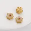 Dourado Areia Conservador de Cor Recorte Inlaid Pedra Olho de Gato Contas Espaçadoras Jade Sintético Contas de Transferência Acessórios para Pulseira Colar Joias Feitos à Mão DIY