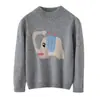 Nuevo Suéter de Cachemira para Niños y Niñas, Moda, Elefante Bebé Jacquard, Casual, Cuello Semi Alto, Tejido, Cálido, Suéter Base
