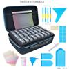 Kit de Herramientas para Pintura de Diamantes Caja Cuadrada Pequeña de 27 Celdas Bolsa de Almacenamiento Portátil Caja de Almacenamiento de Plástico de Gran Capacidad Bolsa para Cuentas