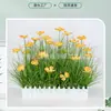 Flor Artificial con Color Naranja Degradado, Tallo Único de Flor de Cosmos, Flor Falsa para Decoración del Hogar, Fotografía de Bodas y Decoración con Planta Verde Falsa
