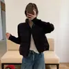 Chamarra acolchada de punto con mangas de retazos, 90% plumón de pato blanco, estilo corto, para mujer, moda de invierno 2026, cálida, casual, moderna