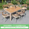 Juego de Patio de Ratán Multiespecificación, Combinación de Sillas de Ocio de Ratán Pe Minimalista Moderno, Mesa y Sillas de Aleación de Aluminio para Exteriores